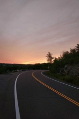 Duluth Minnesota sunset road