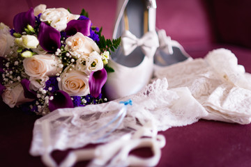 Fototapeta na wymiar Precious Wedding Shoes Women