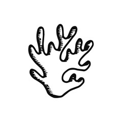 Obraz premium seaweed icon. sketch isolated object black