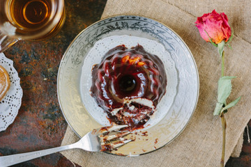 Vegetarian zephyr on plate