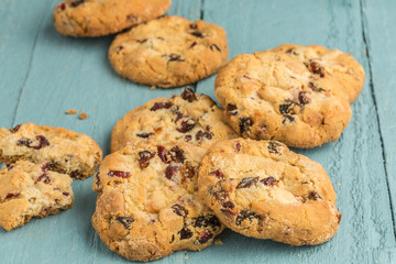 Chewy cranberry,nuts,raisins cookies