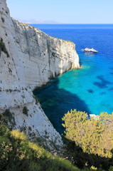 Cape Skinari. North coast of Zakynthos or Zante island, Ionian Sea, Greece.