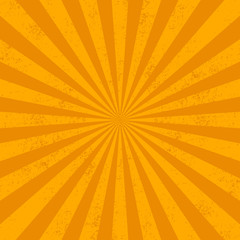 Orange rays bqackground. grunge effect