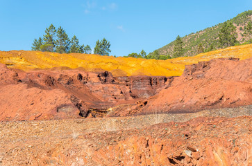 Remains of the old mines of Riotinto in Huelva (Spain)