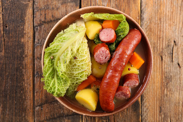 soup with sausage and vegetable