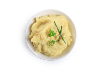 purée sur fond blanc