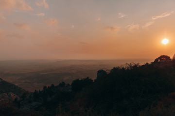 sunset in the mountains
