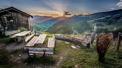 Fototapeta premium view from weißalm, austria
