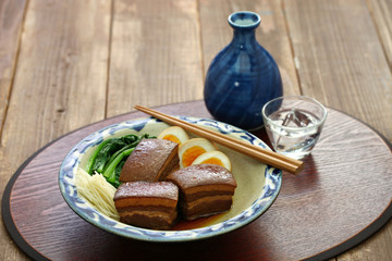 braised pork belly, dongpo pork, okinawa rafute
