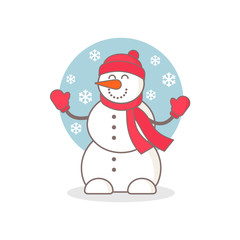 Snowman vector illustration