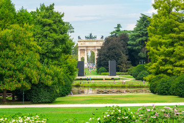 Obraz premium Beautiful view of Parco Sempione in Milan