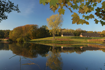 historisches Landhaus, Freilichtmuseum, Herbst