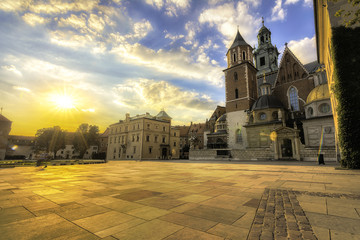 Fototapeta Krakow - Castle of Wawel is one of the main travel attractions - One of The Main symbol of Krakow obraz
