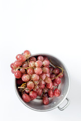 Fresh red grapes in season