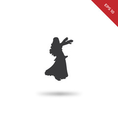 Belly dance vector icon