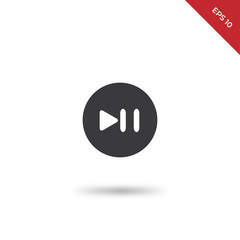 Pause play button vector icon