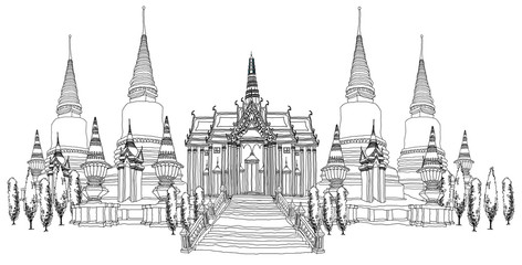 Fototapeta premium Facade of temple