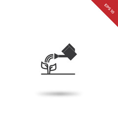 Watering plant vector icon