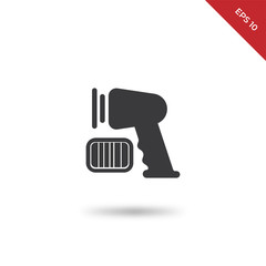 Supermarket scanner vector icon