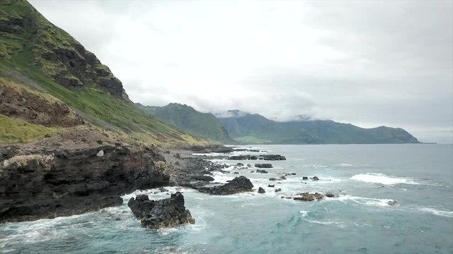 Kaena Point Hawaii Aerial 4K
