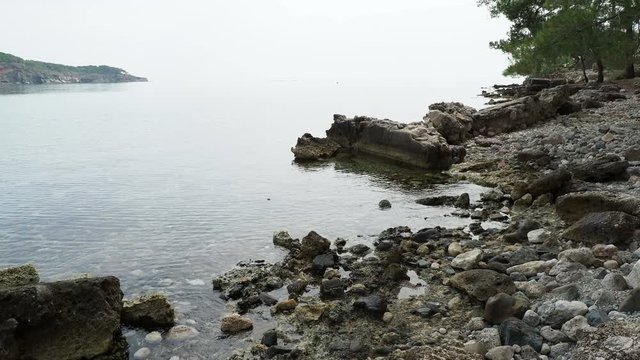 Ancient city Phaselis. View on cemetery in North harbour. Antalya province, Turkey.