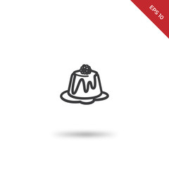 Flan vector icon