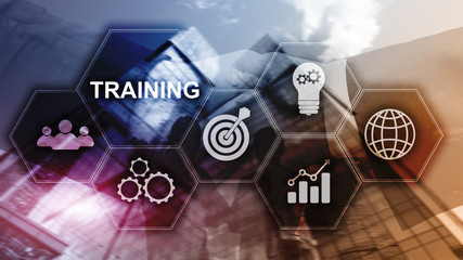 Training. Personal development. Business and education, E-Learning concept.