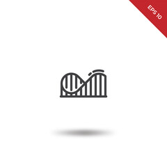 Roller coaster vector icon
