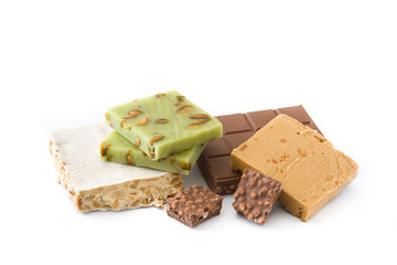 Christmas nougat isolated on white background

