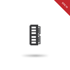Random access memory chip vector icon