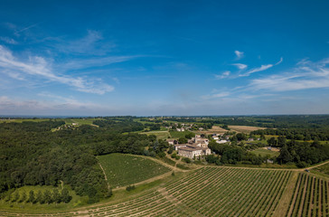 Aerial view of Monastery of Broussey, Beguey, France