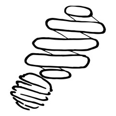 Vector illustration energy saving lightbulb. Hand drawn electric lamp.