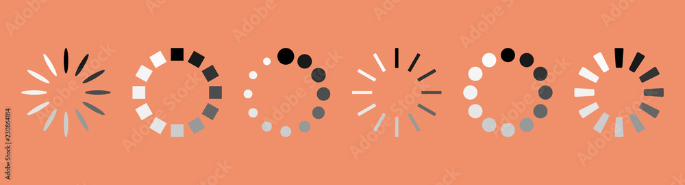 Fototapete loading icon vector illustration. isolated loading icon set on background, vector illustration.