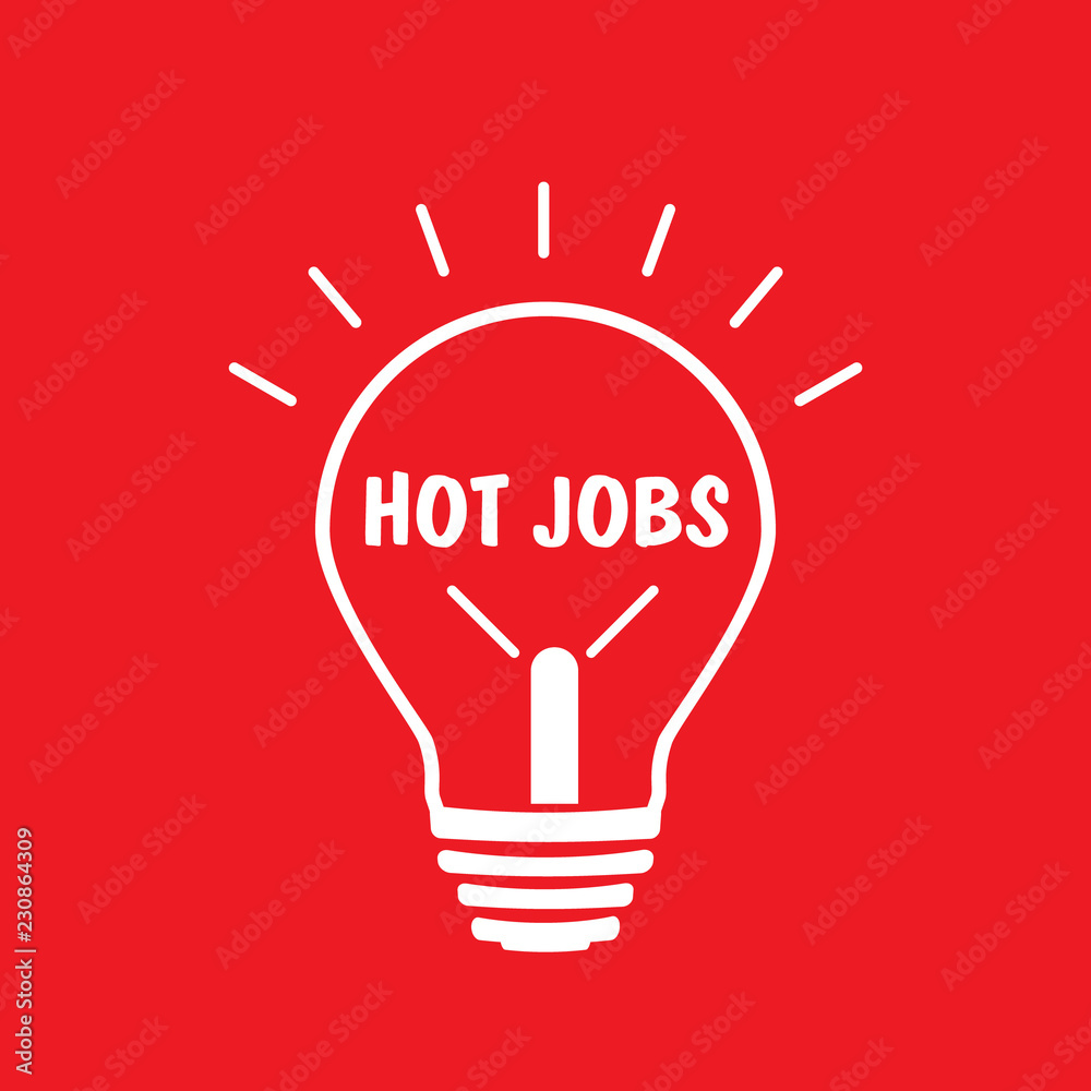 Aufkleber light bulb line icon vector, isolated on red background. idea sign, solution, thinking concept. ligh