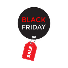 Price tag SALE. Banner for Black Friday. Vector illustration
