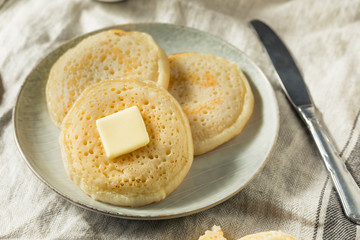 Homemade Grilled British Crumpets