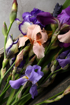 Iris flowers bouquet