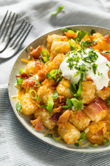 Spicy Homemade Loaded Taters Tots