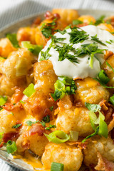 Spicy Homemade Loaded Taters Tots