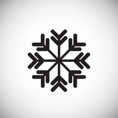 Snow flake on white background icon
