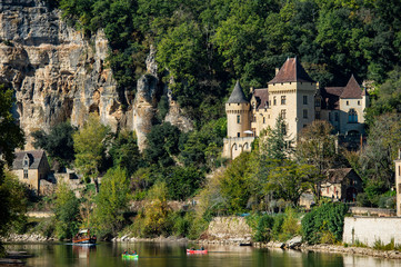 Fototapeta na wymiar La Roque Gageac, one of the most beautiful villages of France, Dordogne region