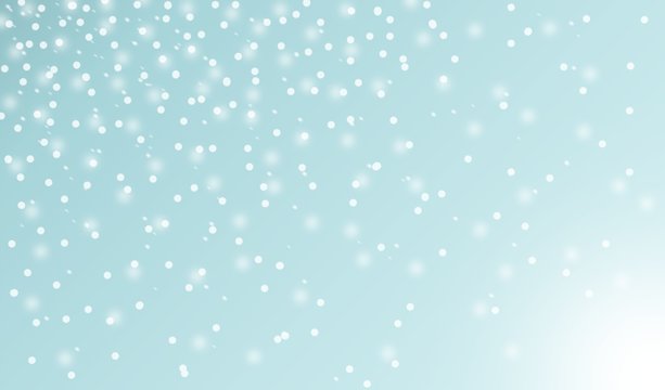 light blue background with light and snowflakes falling down