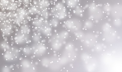 christmas snowfall with bokeh