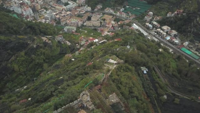 Aerial, tourist destinations in Maiori