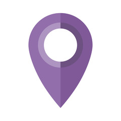 Map pin flat design style modern icon, pointer minimal vector symbol, marker sign