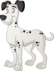 Cartoon dog. Vector illustration of funny happy animal.

