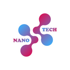 Molecule logo template. Isolated on white background. Vector illustration, Eps 10.