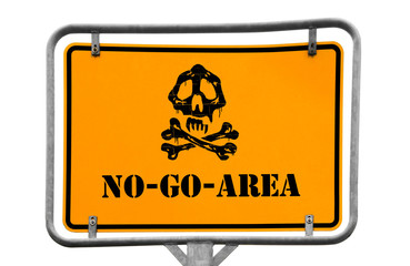 No-go-area signpost