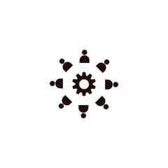 Teamwork icon. flat design