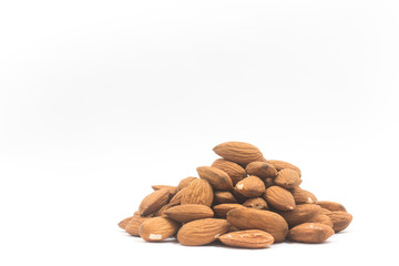 Pile of Raw Almonds peeled